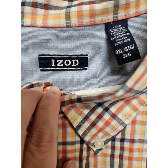 Izod Men's Multicolor Short Sleeve Button Down Shirt Sz 3XL - Picture 4 of 5